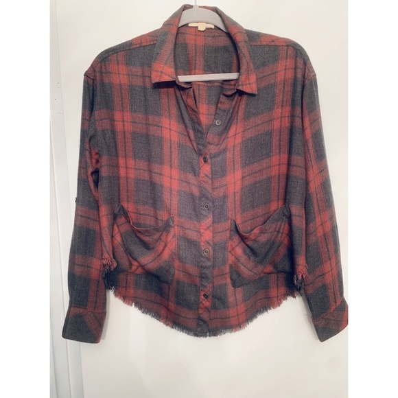 Anthropologie Cloth & Stone plaid top NWOT(Small) - Picture 2 of 6